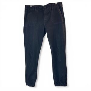 PAIGE Natalie Mid Rise Jogger Cropped Jeans In Black Size 31